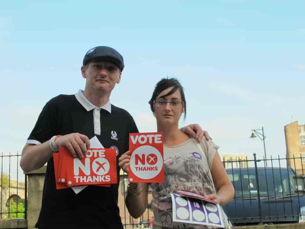 No voters Jason Bryden and Gillian Cunningham in Kilmarnock.