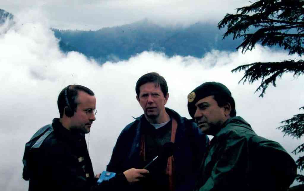 Andrew Whitehead at Line of Control, while reporting from Kashmir.