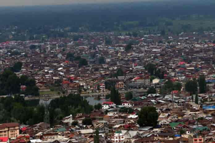 Srinagar skyline, Srinagar aerial view, Kashmir Walla photos, Roshni Act photos