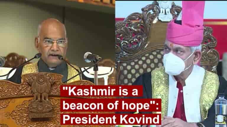 Watch | ‘Kashmir is a beacon of hope’: President Kovind