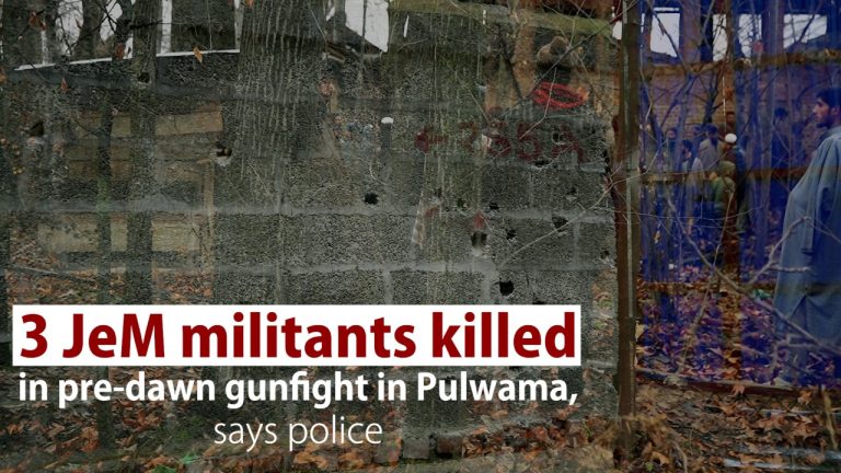 Watch| 3 JeM militants killed in pre-dawn gunfight in Pulwama, says police