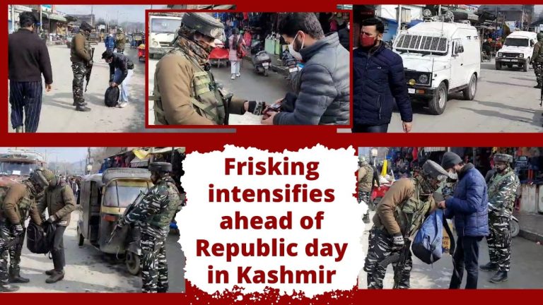 Watch| Frisking intensifies ahead of Republic day in Kashmir