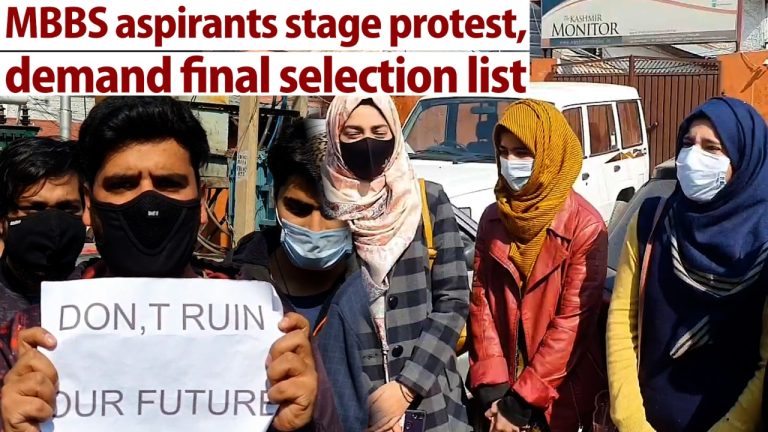 Watch| MBBS aspirants stage protest, demand final selection list