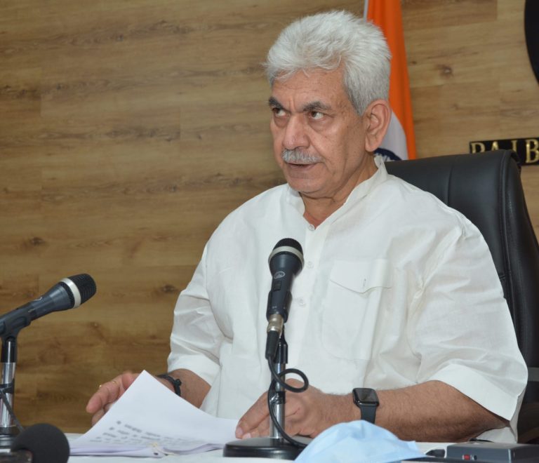 LG Sinha visits slain policeman’s family in Srinagar