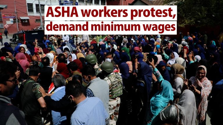 Watch| ASHA workers protest, demand minimum wages