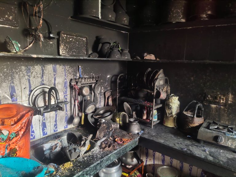 20 residential houses damaged in midnight blaze at Noorbagh Srinagar