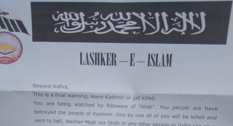 ‘Lashkar-e-Islam letter’, via Agnihotri, threatening Pandits dubious: Report