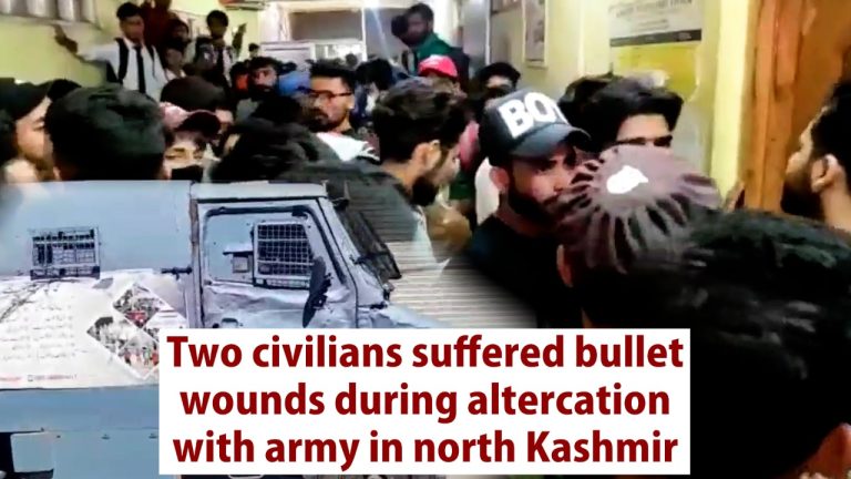 Watch| Two civilians suffered bullet wounds during altercation with army in north Kashmir