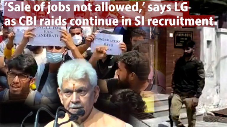 Watch | ‘Sale of jobs not allowed,’ says LG as CBI raids continue in SI recruitment