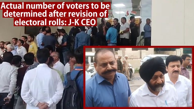 Watch | Actual number of voters to be determined after revision of electoral rolls: J-K CEO