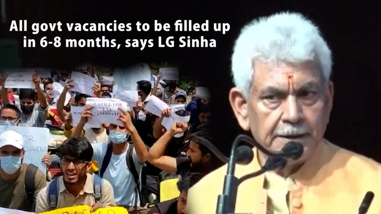 Watch | All govt vacancies to be filled up in 6-8 months, says LG Sinha